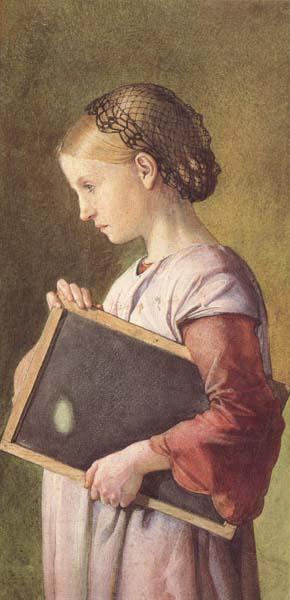  Girl holding a Slate (mk46)